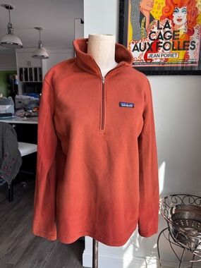 Patagonia Quarter-Zip Fleece Pullover - Rust Orange